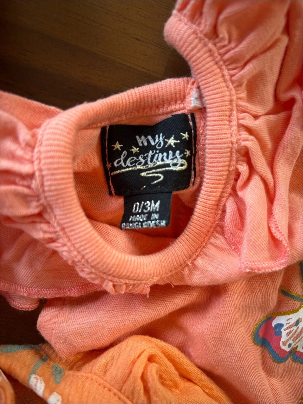 Carter's Orange Floral Print Girls Top Set